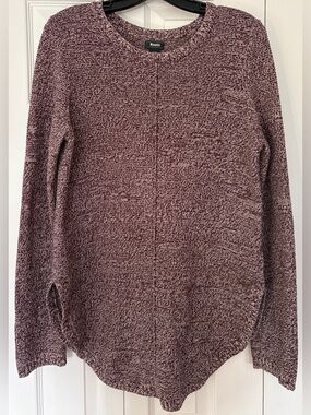 Roots Canada Marled Knit Burgundy Longline Tunic Crewneck Sweater Medium M